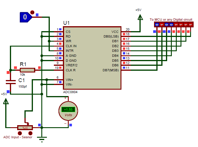 ADC0804应用程序电路图