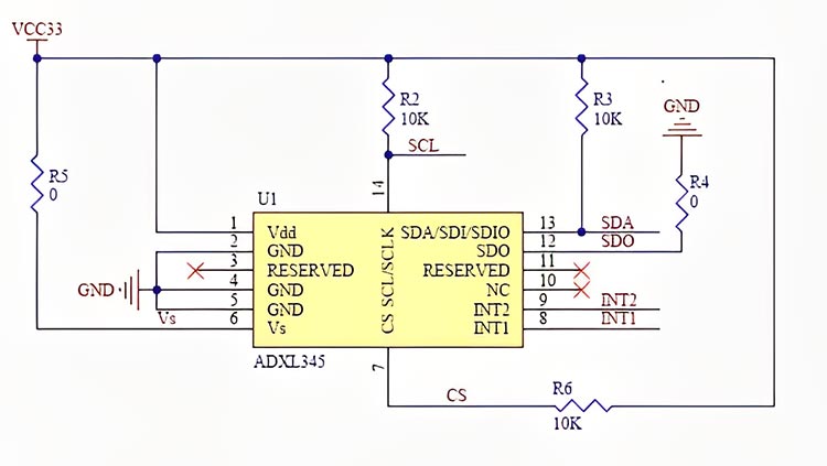 ADXL345应用电路图