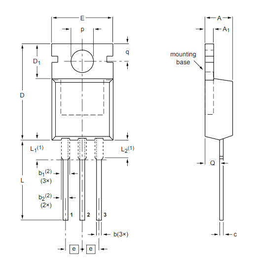 BT136-600E双向晶闸管至220尺寸