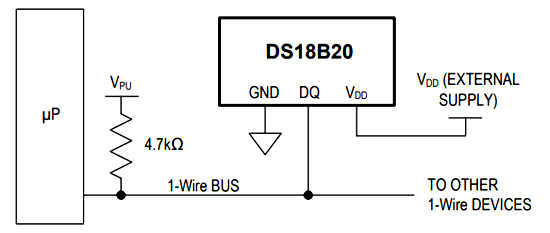 DS18B20单片机电路图