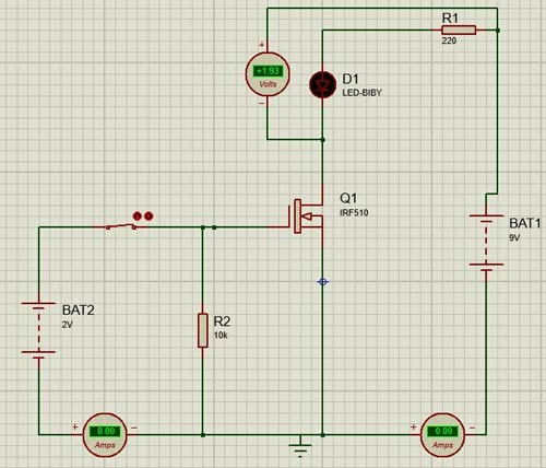 IRF510 MOSFET电路图GydF4y2Ba