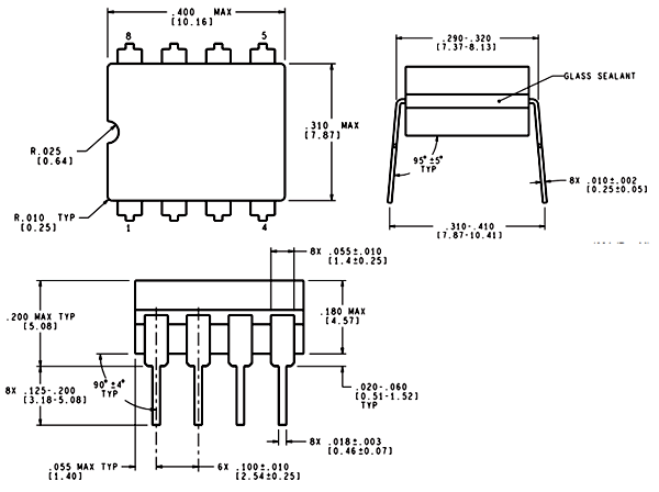 LM358双运放IC 2D模型