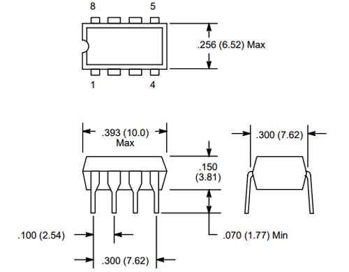 NTE922电压比较器尺寸