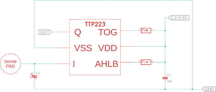 TTP223接口图